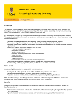 Assessing Laboratory Learning
