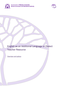 English as an Additional Language or Dialect Teacher Resource
