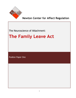 The Family Leave Act - Newton Center for Affect Regulation