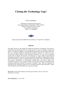 Closing the Technology Gap?