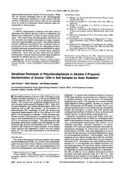 Sensitized Photolysis of Polychlorobiphenyls in