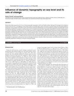 Influence of dynamic topography on sea level and its rate of change