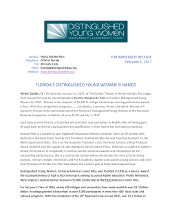 florida`s distinguished young woman is named