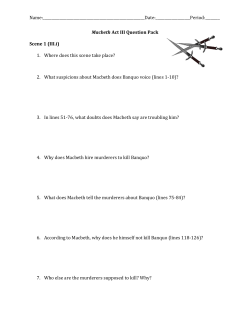 Macbeth Act I Question Pack