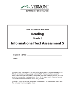 Informational Text Assessment 5