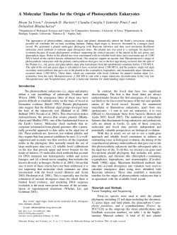 A Molecular Timeline for the Origin of