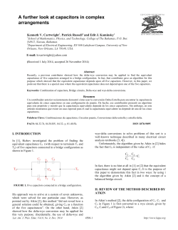 A further look at capacitors in complex arrangements