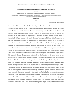 Methodological Transnationalism and the Paradox of Migration