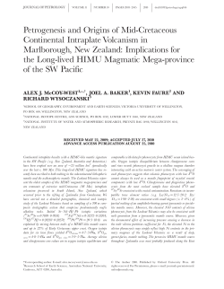 Petrogenesis and Origins of Mid-Cretaceous