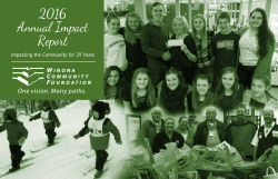 Annual Impact Report 2016-17 - Winona Community Foundation
