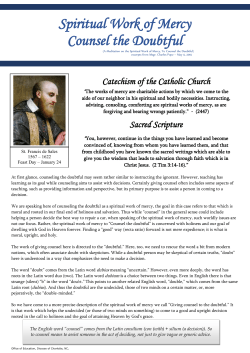 Counsel the Doubtful - Our Lady of Fatima Catholic Church