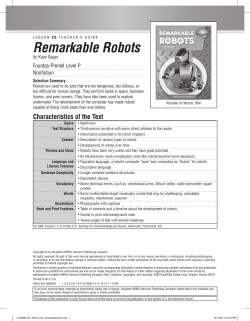 Remarkable Robots - Houghton Mifflin Harcourt