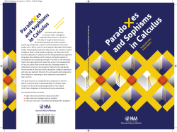 Parado es and Sophism s in Calculus - Stemtec