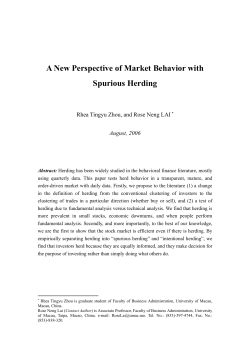 A New Perspective of Market Behavior with Spurious Herding