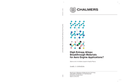 High Entropy Alloys - Chalmers Publication Library