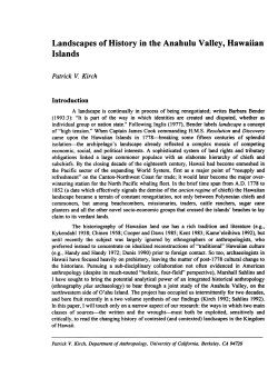 Landscapes of History in the Anahulu Valley, Hawaiian