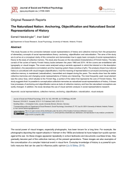 Anchoring, Objectification and Naturalized Social Representations