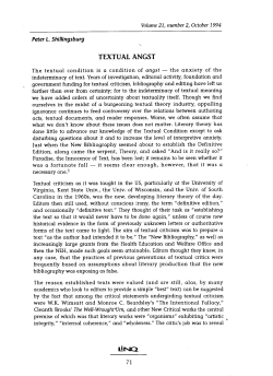 textual angst - JCU Journals