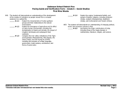 7th GRADE PACING GUIDE - Anderson School District Five