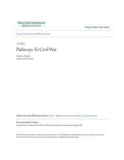 Pathways To Civil War - Digital Commons@Wayne State University