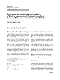 Fluorescence characteristics and biodegradability of dissolved