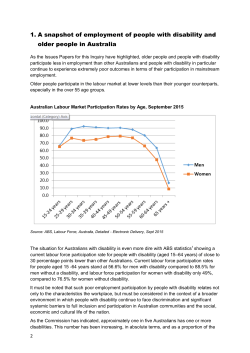 A snapshot of employment of people with disability and
