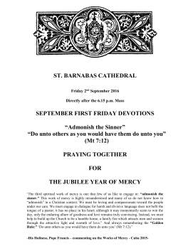 Service sheet Holy Hour