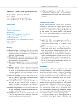 Modular Self-Reconfigurable Robots