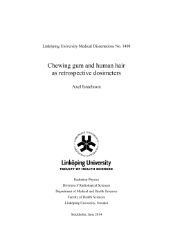 Chewing gum and human hair as retrospective dosimeters