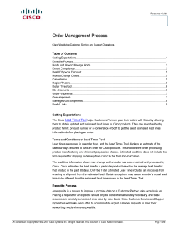 Order Management Process
