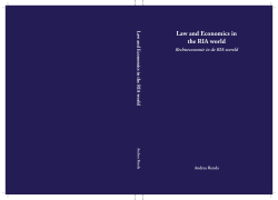Law and Economics in the RIA world - EUR RePub