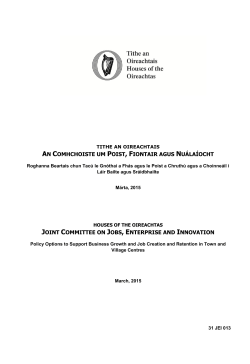 JOINT COMMITTEE ON JOBS, ENTERPRISE AND INNOVATION