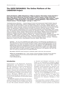 The QSPR-THESAURUS - PuSH - Publikationsserver des Helmholtz