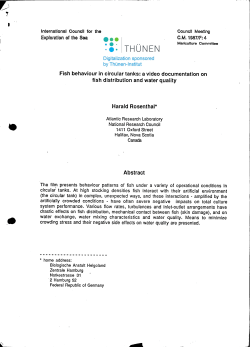 Fish behaviour in circular tanks: a video documentation on fish