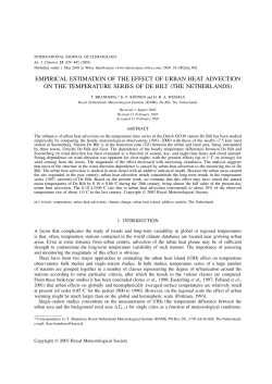 Empirical estimation of the effect of urban heat advection on the