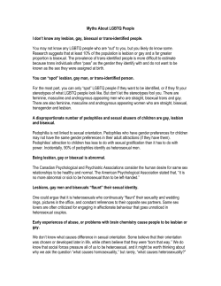 Myths About LGBTQ People