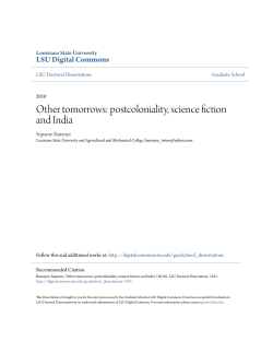 Other tomorrows: postcoloniality, science fiction and India