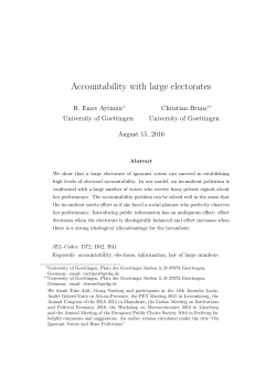 Accountability with large electorates