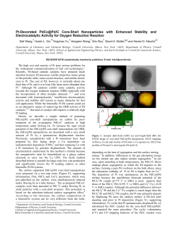 Pt-Decorated PdCo@ Pd/C Core-Shell Nanoparticles with