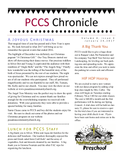 PCCS Chronicle - Pasadena Community Church