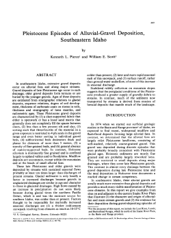 Pleistocene Episodes of Alluvial-Gravel Deposition