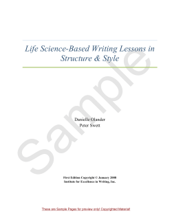 LSW Sample - Writing Excellence