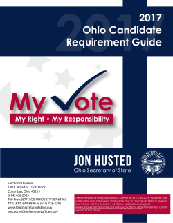 2017 Candidate Requirement Guide