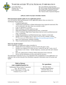 School Resource Officer Application