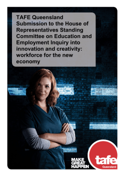 TAFE Queensland Submission to the House of Representatives