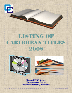 listing of caribbean titles 2008