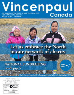 Canada Let us embrace the North in our network of charity