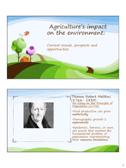 Agriculture`s impact on the environment
