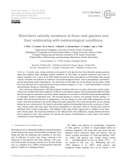 Short-term velocity variations at three rock glaciers and