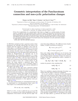 Geometric interpretation of the Pancharatnam connection and non